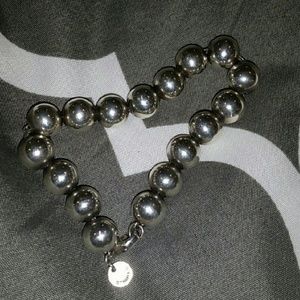 SOLD ***  Tiffany's silver bead bracelet